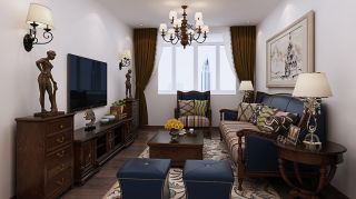 融泽家园地中海82平二居室客厅装修案例