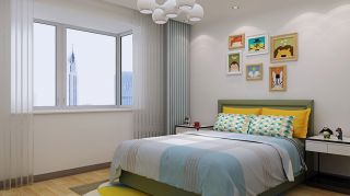 首开常青滕现代简约93平三居室卧室装修案例