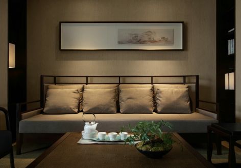 祈福新村天湖居140㎡中式风格三居室装修案例