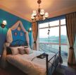 地中海风格87平米两居室卧室装修效果图片大全