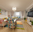 观澜国际150㎡现代简约客厅沙发装修效果图