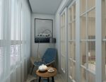滨河阳光135㎡北欧风格客厅背景墙装修效果图