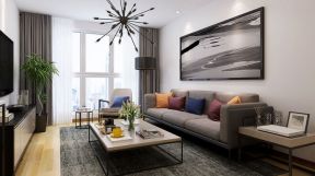 新悦家园北欧85平二居室客厅装修案例