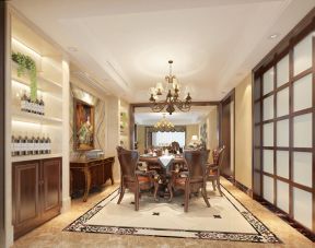 扬州天下古典166平四居室餐厅装修案例