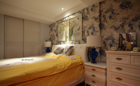 地中海风格65平两居室卧室装修效果图片大全
