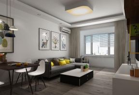 现代简约客厅灯具 现代简约沙发墙装修效果图 