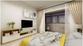 工体东路现代简约70平三居室卧室装修案例