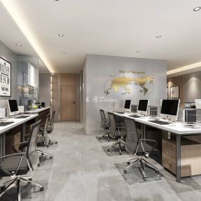 南飞鸿200平米办公室现代风格办公区装修设计效果图