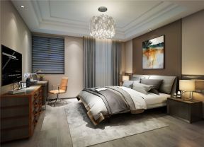 嘉福尚江尊品219平米现代简约二居卧室装修设计效果图
