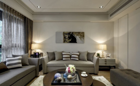 三居室100平米现代风格客厅沙发装修效果图片欣赏