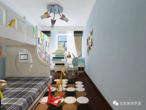领秀城180平家庭儿童房高低床装修设计效果图片