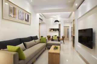 现代风格70平米两居室客厅装修效果图片欣赏