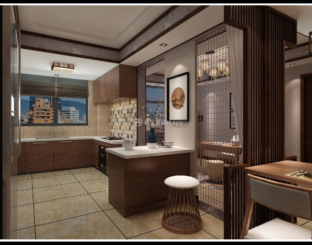 中海金玺公馆180平米别墅中式风格餐厅设计图