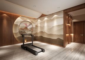华著中城300平米新中式别墅家庭健身房装修设计效果图