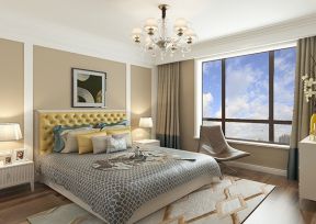 宝光翡翠城125平现代风格卧室地毯装饰设计图片
