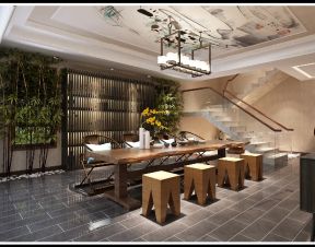 九龙湾400平米别墅中式风格茶室效果图欣赏