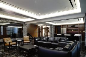 泰晤士新城·智谷别墅700平现代风格客厅茶几效果图