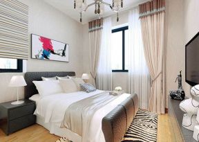 康城国际120平现代简约风格卧室装修效果图