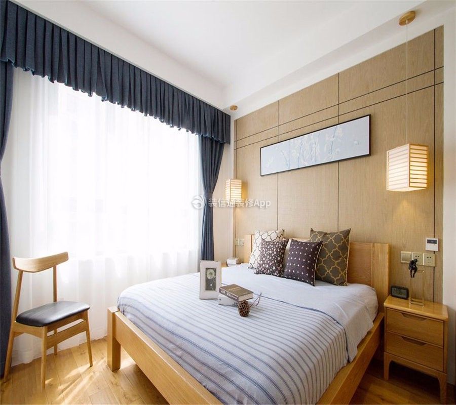 98平米日式两居室卧室装修设计效果图