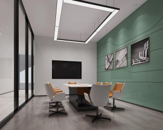 2023现代简约风格办公楼会议室装修效果图赏析