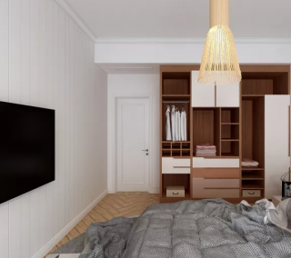 69平方米小户型现代风格卧室衣柜装修设计效果图