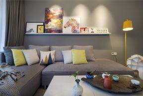 96平米现代风格客厅沙发案例