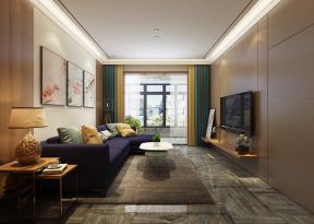 98平米两居室现代风格客厅装修设计效果图