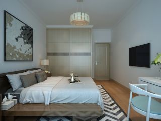 130平米三居室现代卧室装修设计效果图大全
