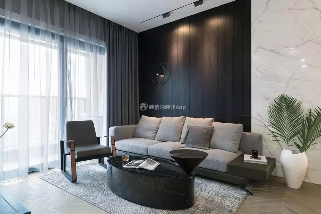 现代风格三居120平客厅沙发装饰效果图