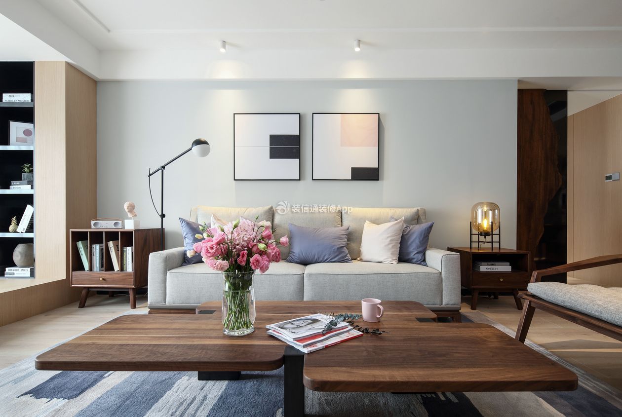 四居140平现代简约风格客厅沙发装修设计效果图