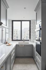 93平美式风格两居室厨房橱柜装修效果图欣赏