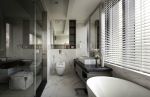 现代简约118平米三居室卫生间浴缸装修设计图