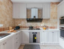 美式380平别墅厨房橱柜装修案例