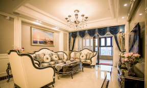 四居150平欧式风格客厅沙发装修设计图