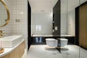 四居140平现代简约风格浴室装修设计效果图