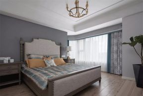 简美风格144平米三居室卧室床装修效果图欣赏