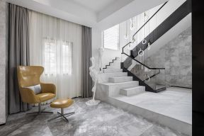 现代风格600平米别墅楼梯过道装修效果图欣赏