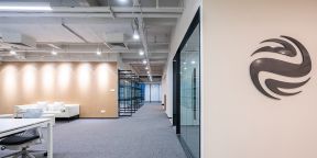 现代风格400平办公室走廊装修