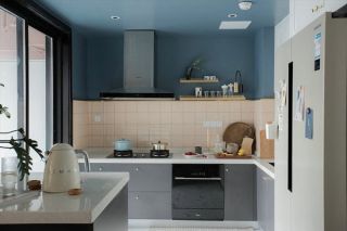 北欧风格89平两居室厨房装修效果图片欣赏