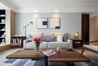四居140平现代简约风格客厅沙发装修设计效果图