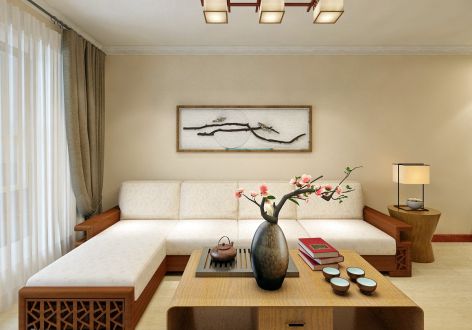 海棠湾112平米三居室现代风格装修效果图