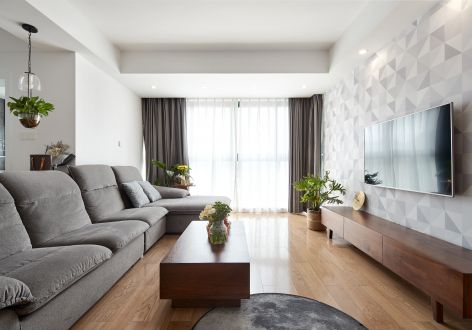 紫韵公寓北欧风格133平米三居室装修案例