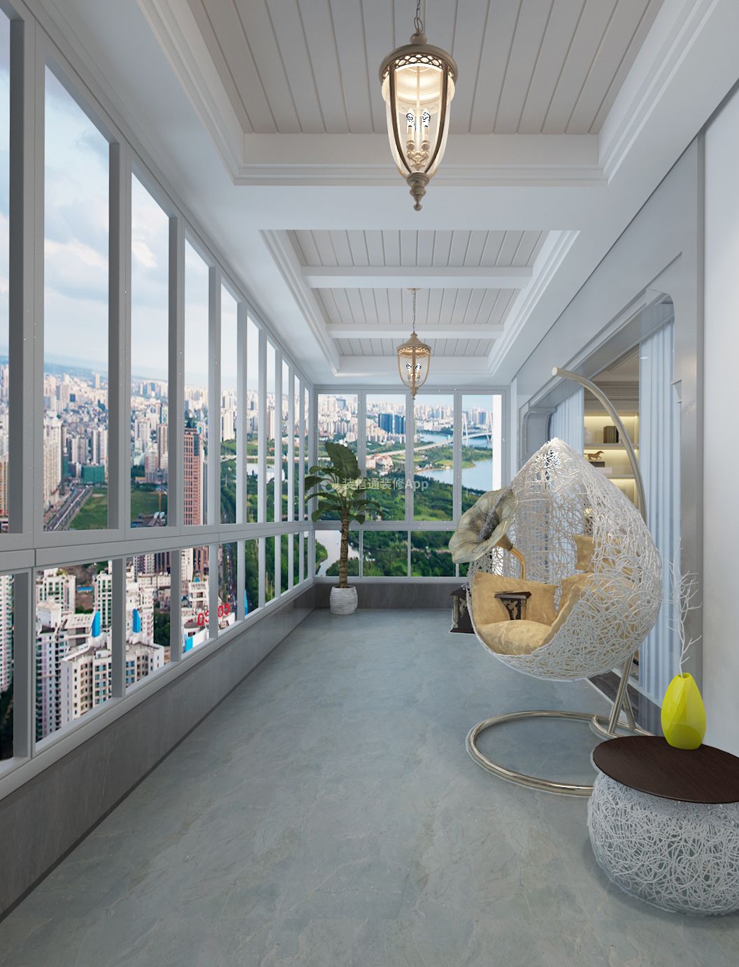 上海万达公寓欧式风格170平米装修效果图案例