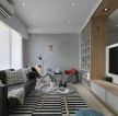 时尚北欧114平米三居室客厅沙发装修效果图欣赏