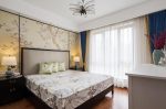 新中式风格108平米三居室卧室软包设计图片