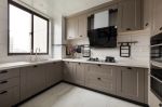 2023简美风格128平米三居室厨房橱柜设计图片