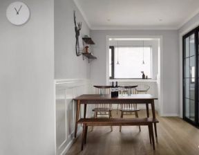 北欧风格131平米三居室餐厅餐桌装修效果图欣赏