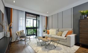 现代简约95平米现代简约三居室客厅沙发设计图片