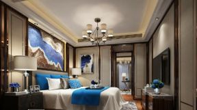 155平米三居室美式风格卧室装修设计效果图案例