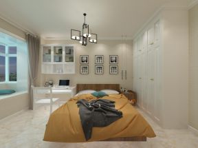 87平米现代风格两居室卧室衣柜装修效果图片大全